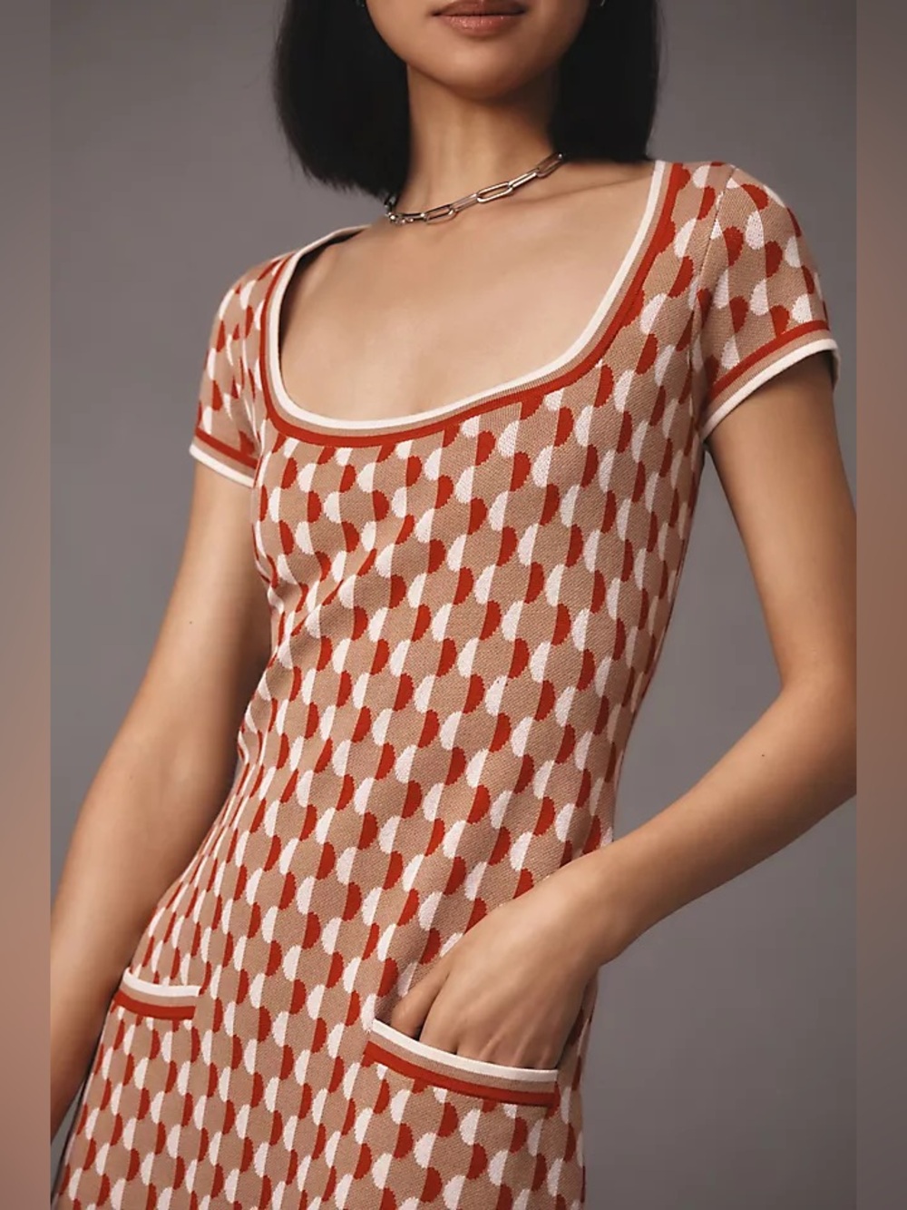 Anthropologie Square Neck sweater midi dress Size XS - Picture 2 of 9